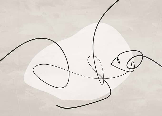 Abstract Line Art on Textured Background
