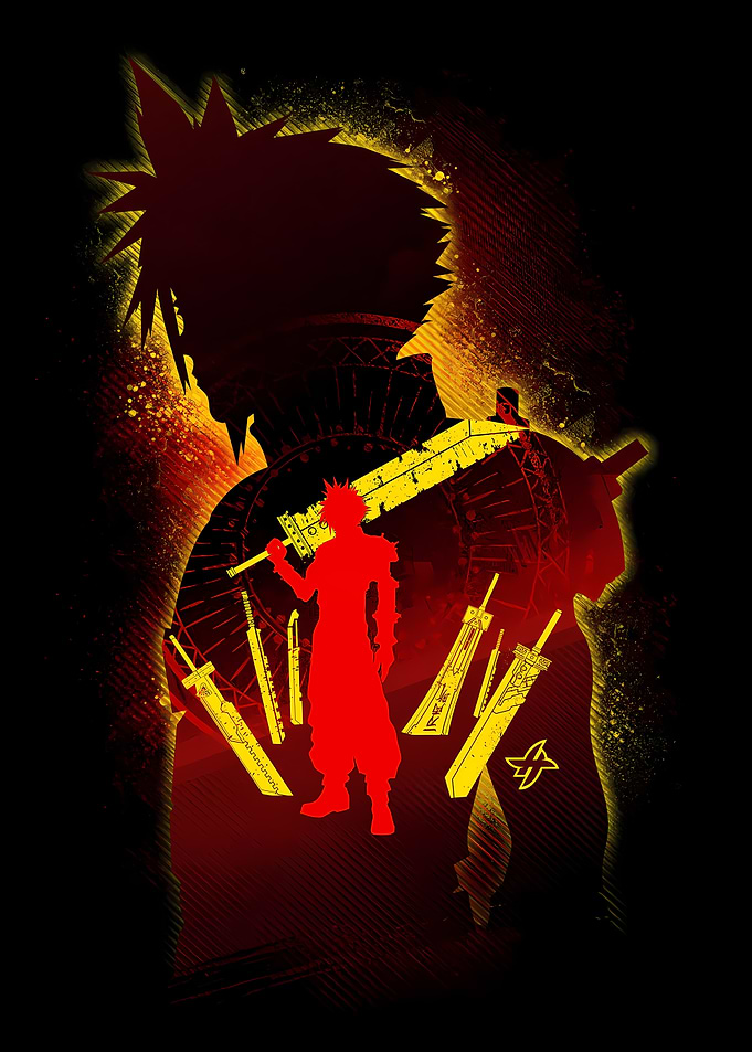 Cloud Strife with Buster Swords