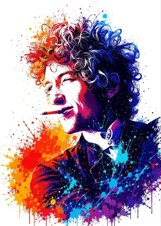 Bob Dylan Pop Art Portrait