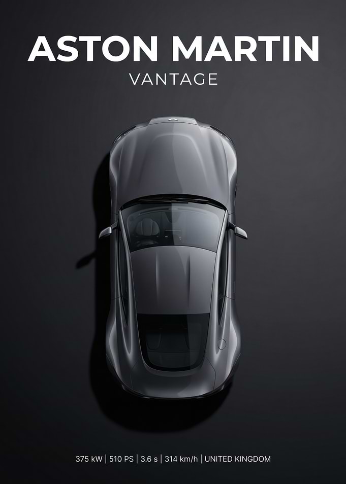 Aston Martin Vantage Top View