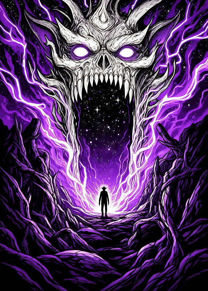 Cowboy faces cosmic horror