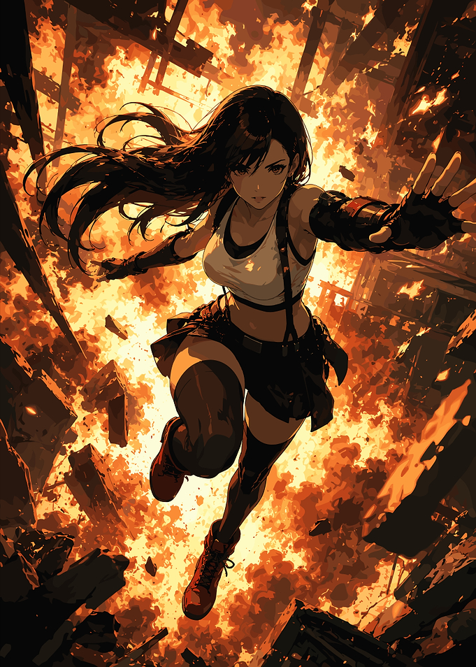 Tifa Lockhart in Fiery Chaos