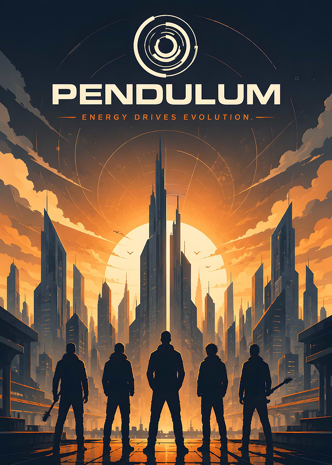 Pendulum Band Futuristic Cityscape