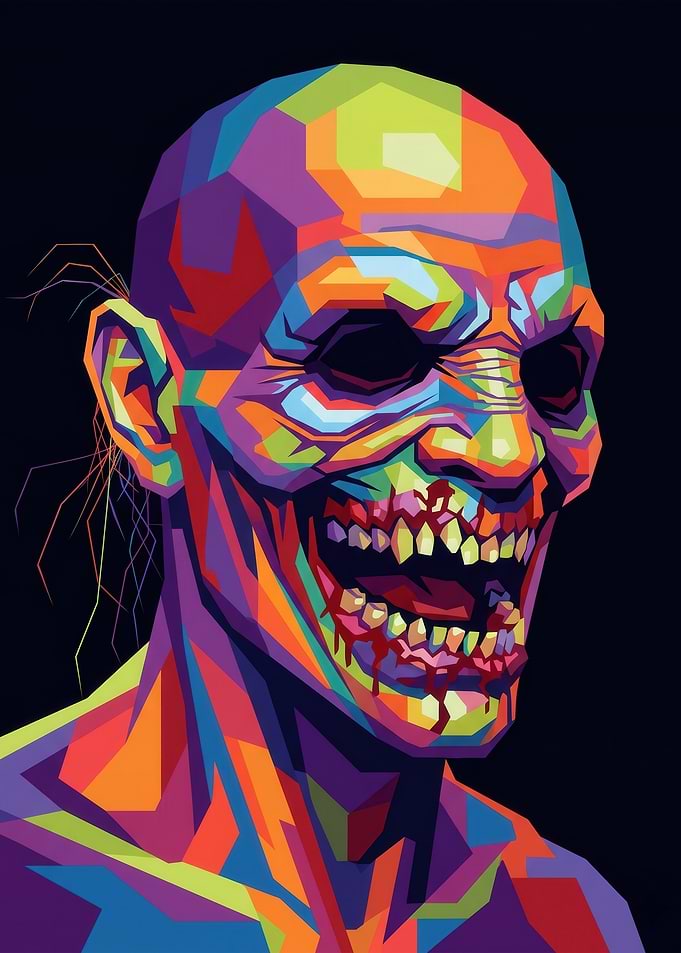 Colorful Zombie Portrait