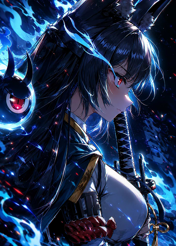 girl with energy sword
