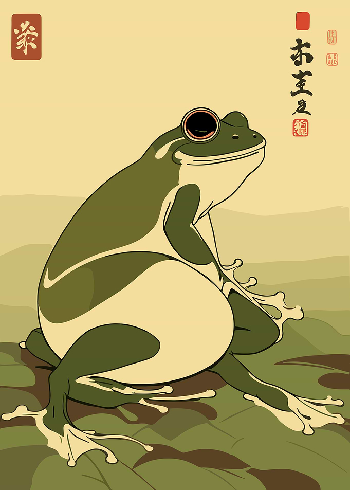 Japanese Frog Art
