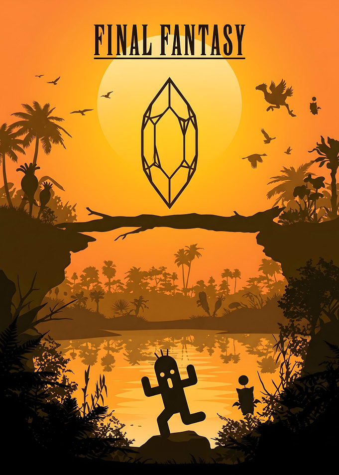Final Fantasy Cactuar Sunset