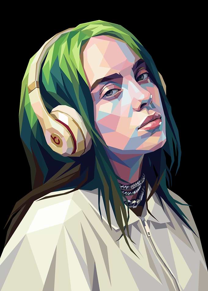 Billie Eilish Pop Art Portrait