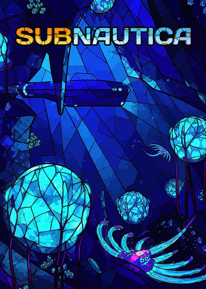 Subnautica Stained Glass Art