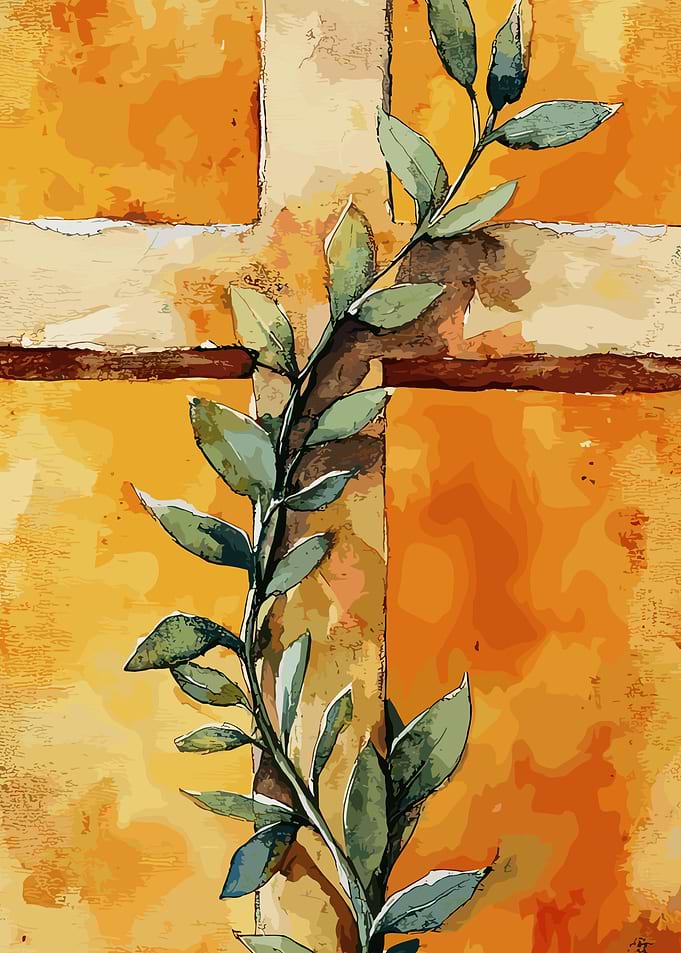 Cross with Olive Branch