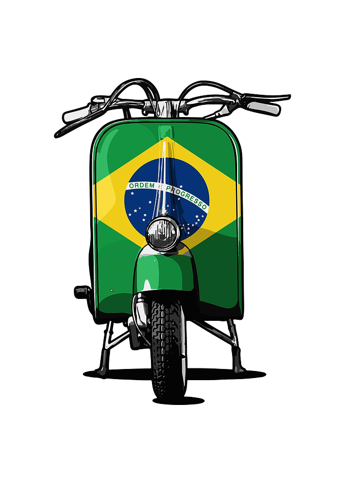 Brazilian Flag Scooter