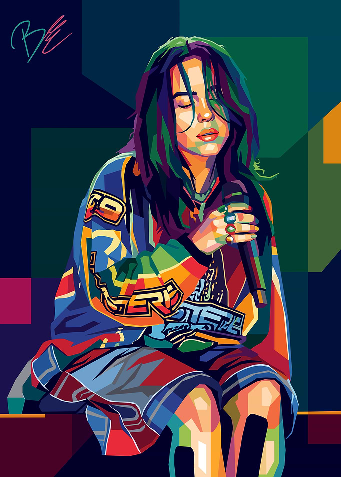 Billie Eilish Pop Art Portrait