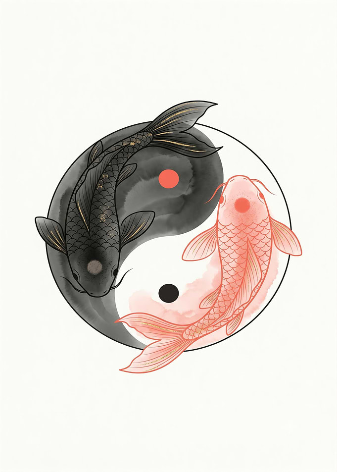 Yin Yang Koi Fish