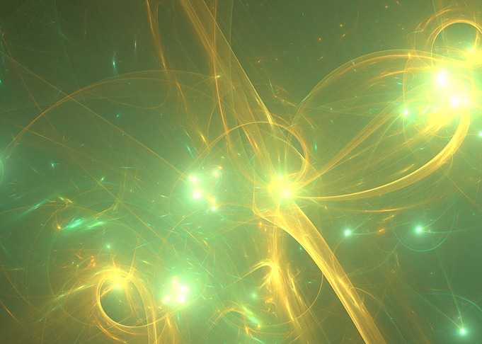 Swirling Green and Gold