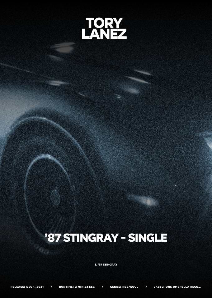Tory Lanez '87 Stingray Single Cover