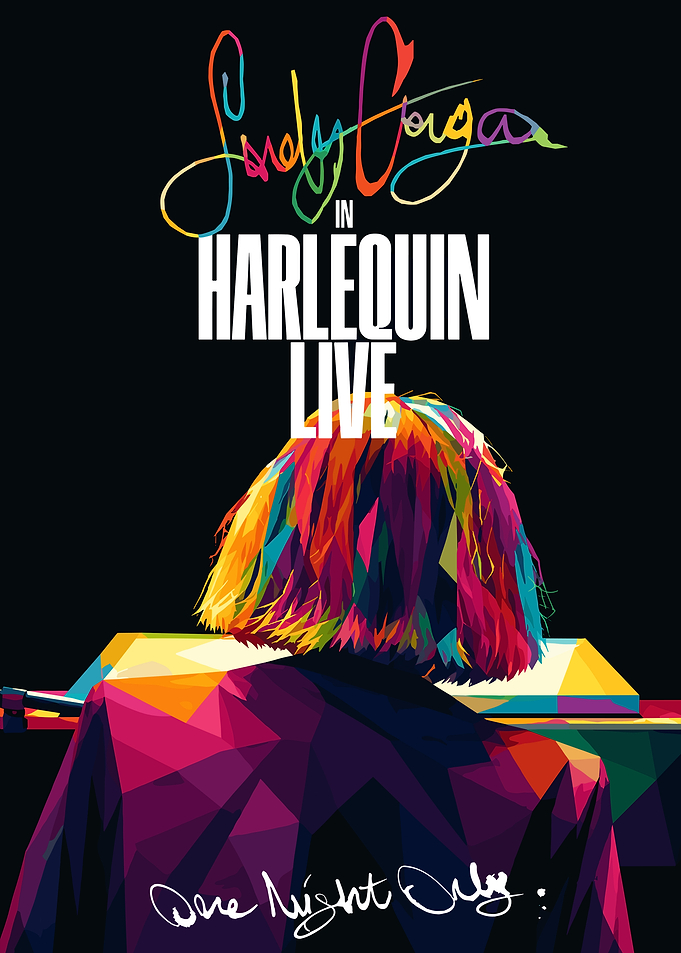 Lady Gaga Harlequin Live Poster