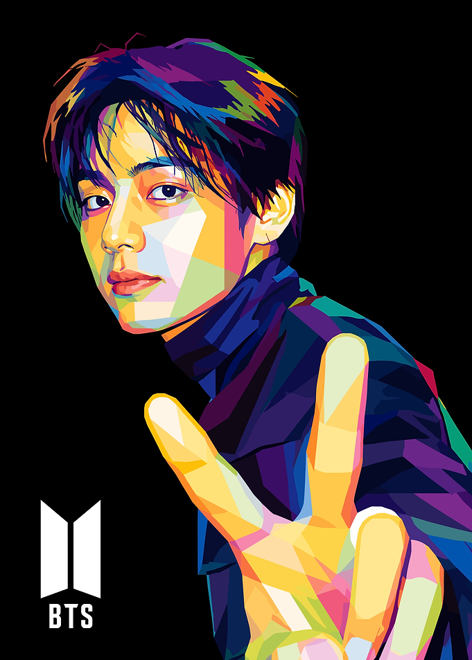 BTS V Pop Art Portrait