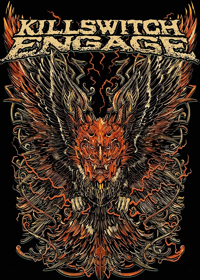 Killswitch Engage Band Logo with Demon Wings