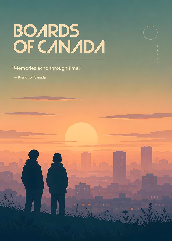Boards of Canada Sunset Cityscape