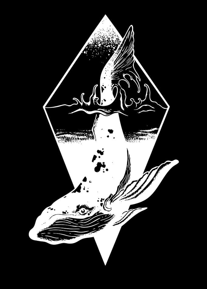 Whale in Geometric Ocean Design