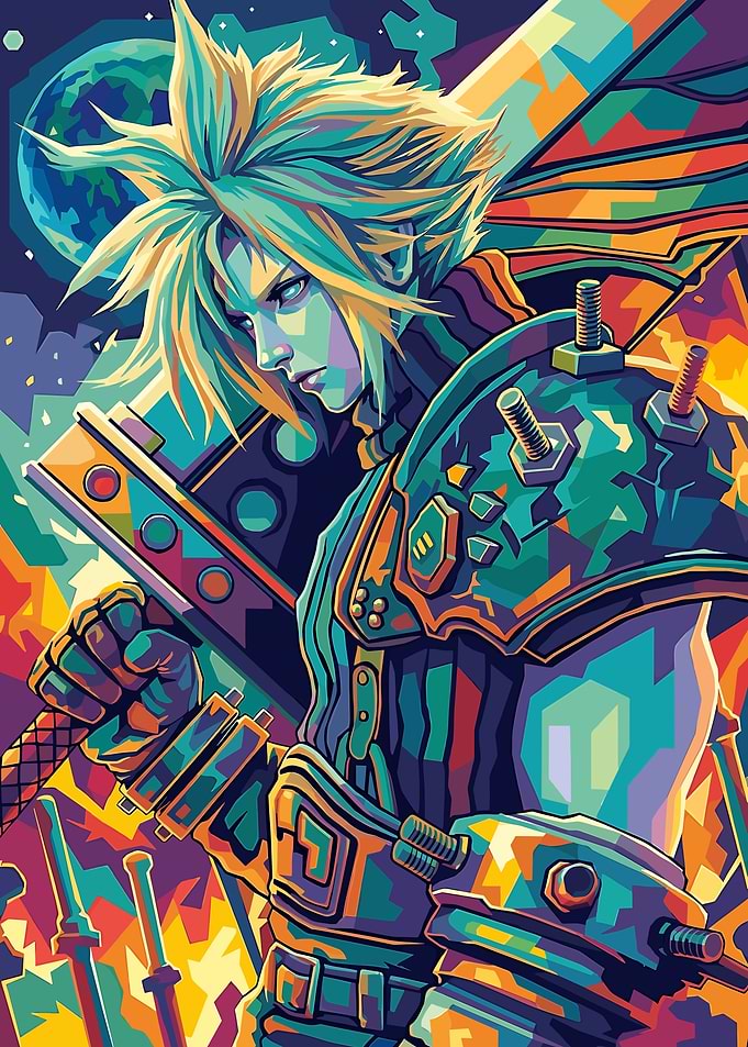Cloud Strife Pop Art