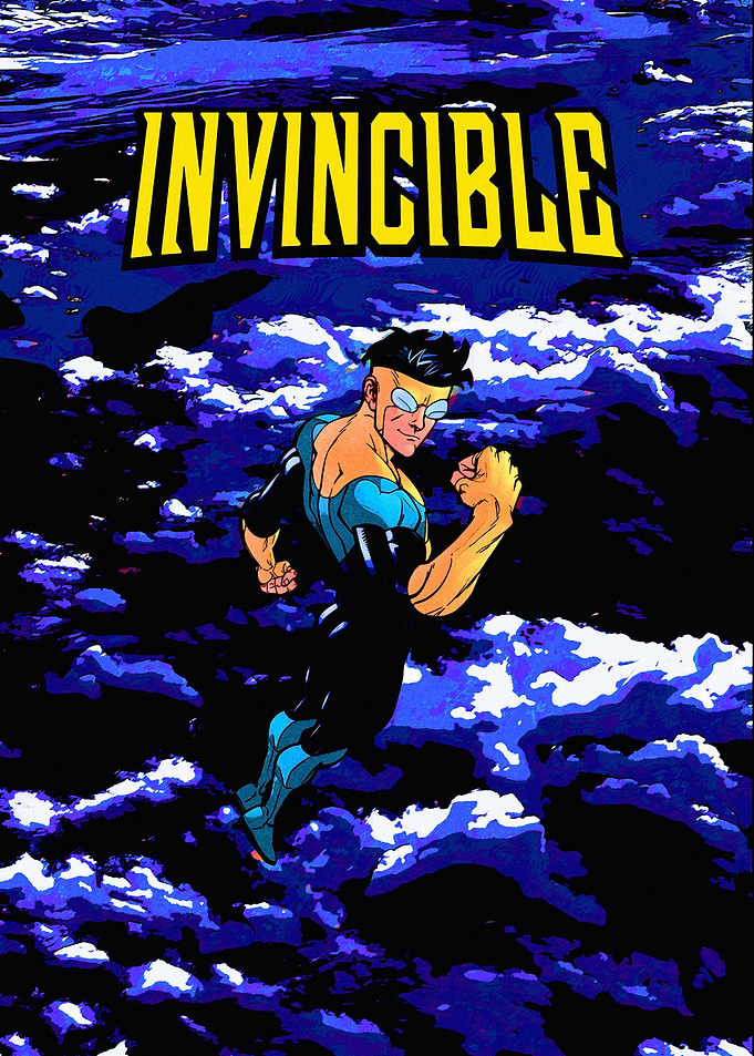 Invincible Flying Through Clouds