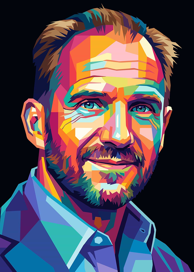 Ralph Fiennes Pop Art Portrait