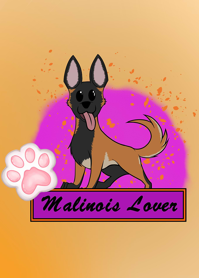 Cute Malinois Dog Lover Art