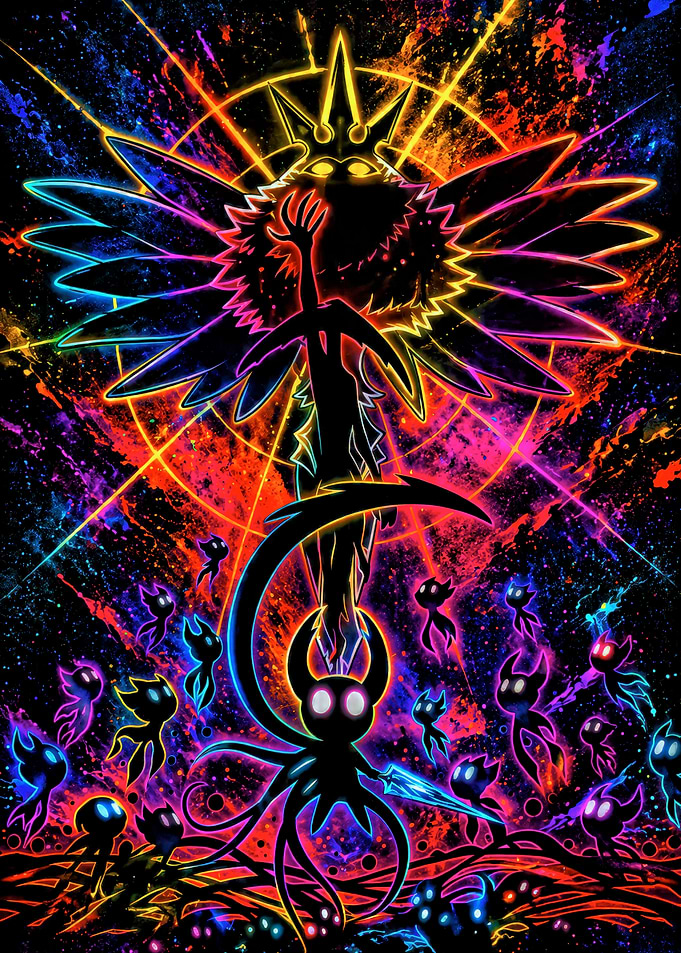 Hollow Knight Radiance Neon Art
