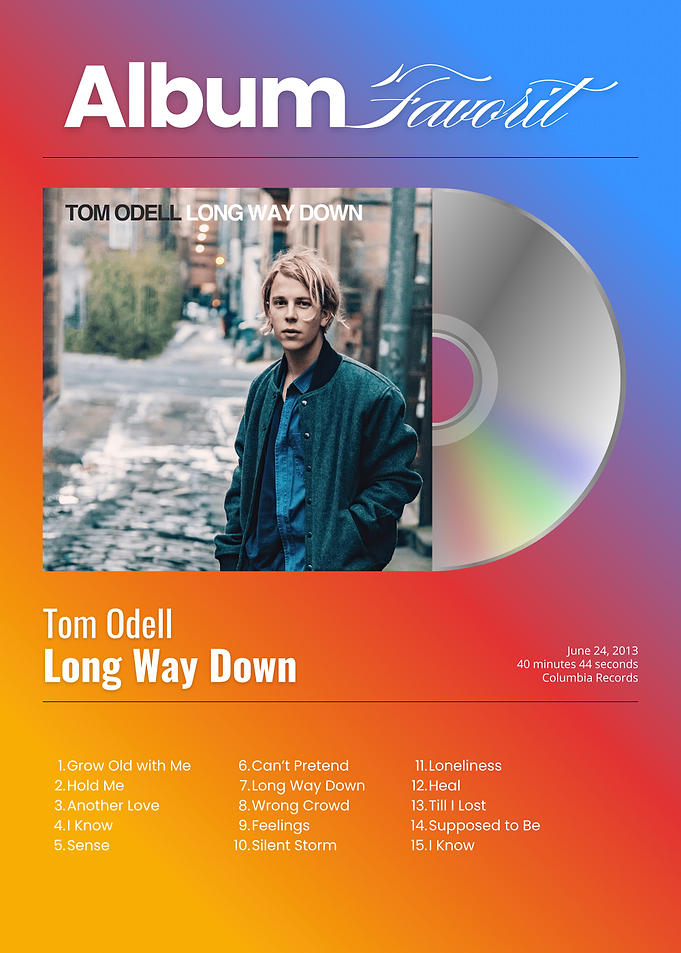 Tom Odell Long Way Down Album Cover