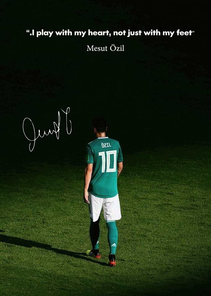 Mesut Özil on the field