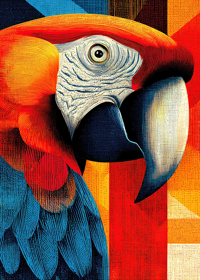 Close-up of a Scarlet Macaw