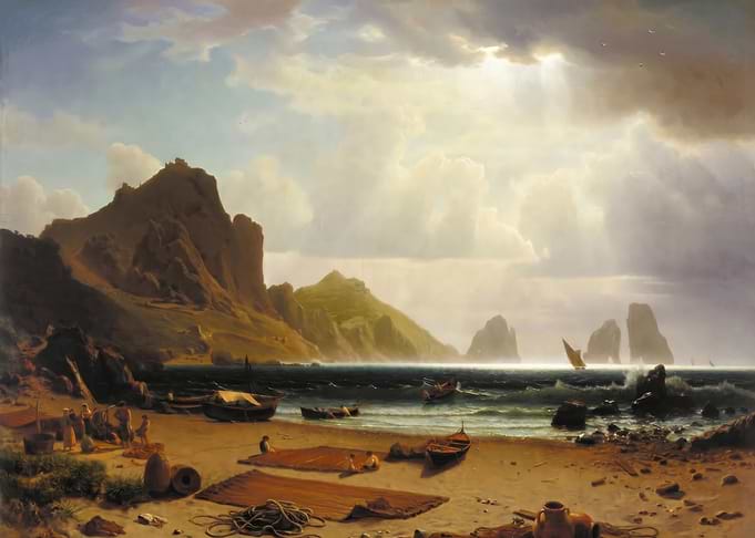 Capri painting by Albert Bierstadt