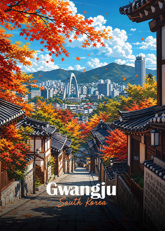 Gwangju South Korea Autumn Cityscape