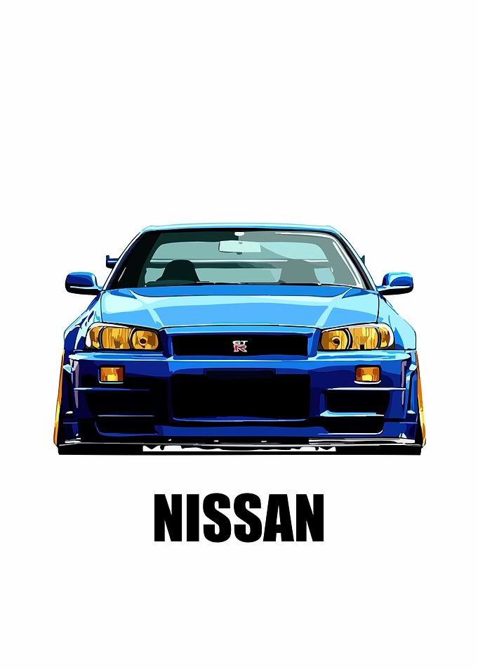 Nissan Skyline GT-R R34 Front View