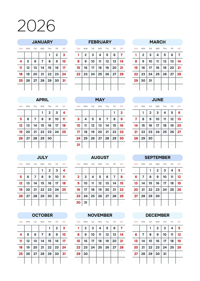 2026 Calendar