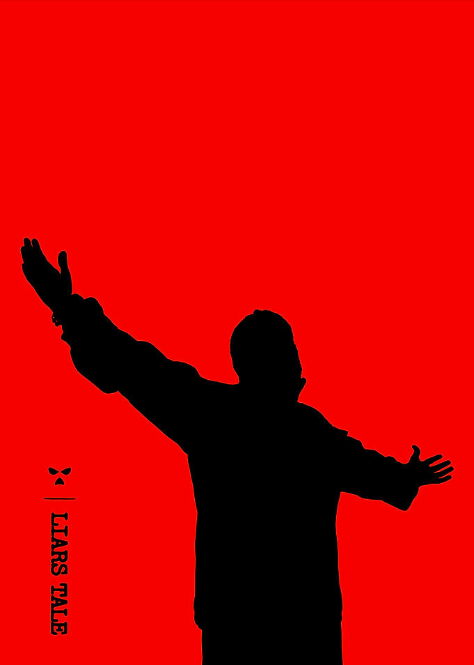Silhouette of a person with arms raised