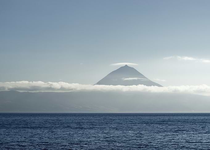 Azores Volcano Pico with Lenticular Cloud