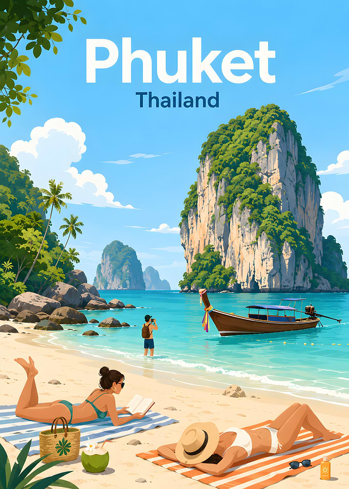 Phuket Thailand Beach Scene