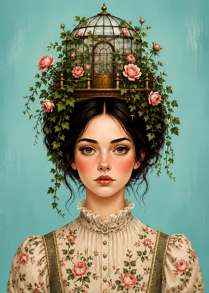Woman with Greenhouse Crown