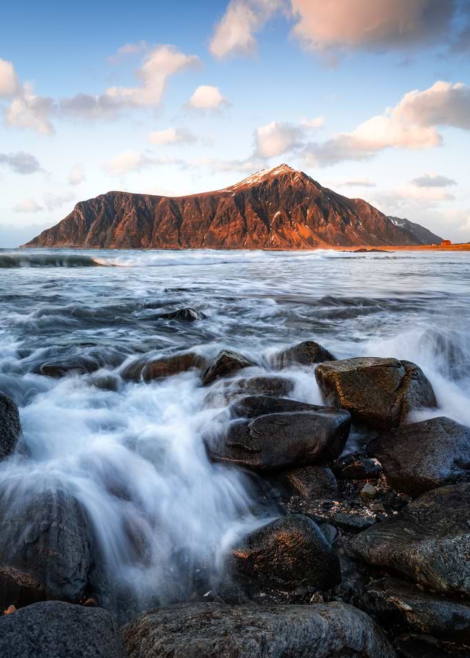 Mountain and Ocean Waves