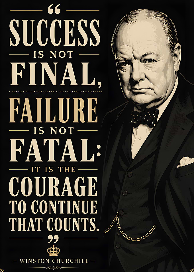 Winston Churchill Quote Poster