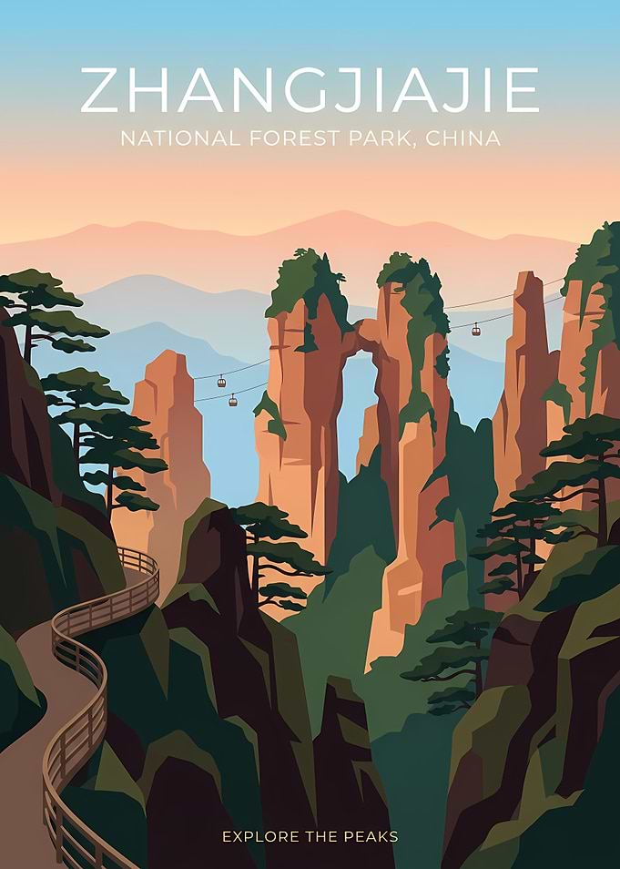 Zhangjiajie National Forest Park Poster