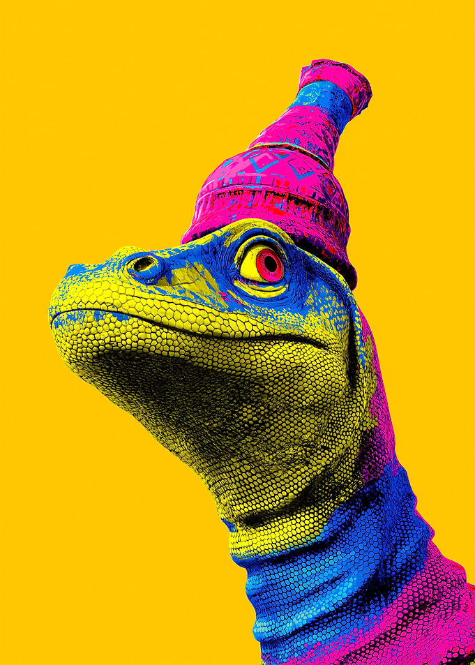 Lizard in Beanie