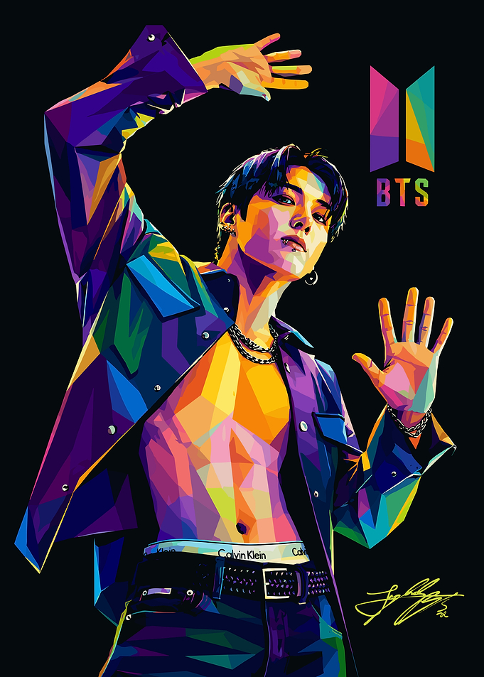 BTS Jungkook Pop Art Portrait