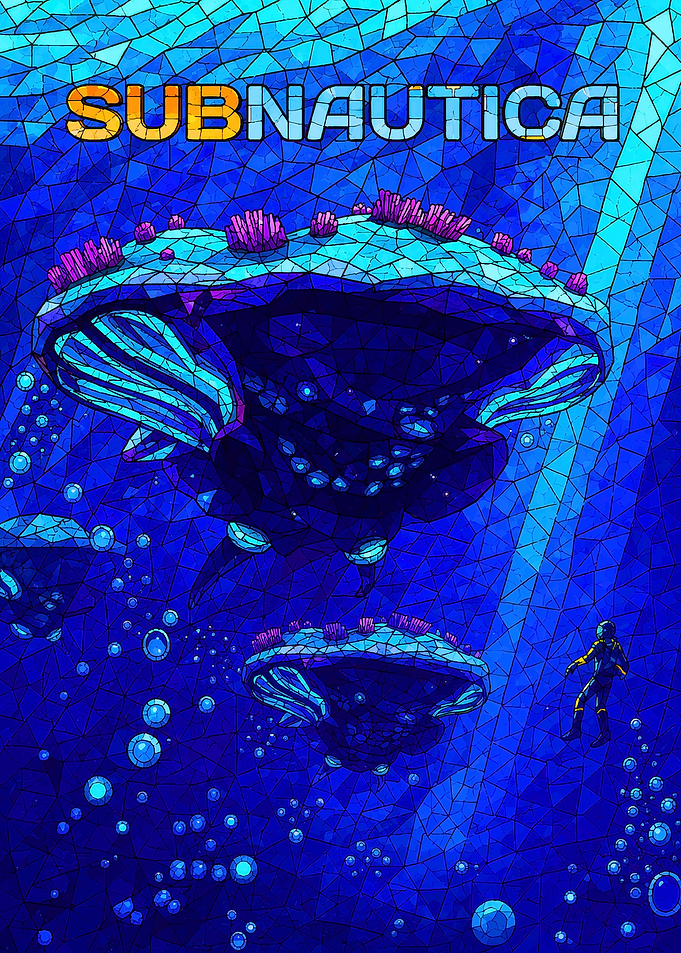 Subnautica Stained Glass Art