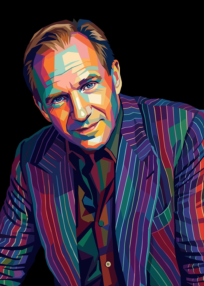 Ralph Fiennes Pop Art Portrait