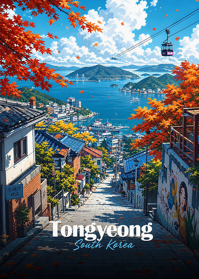 Tongyeong South Korea Autumn View