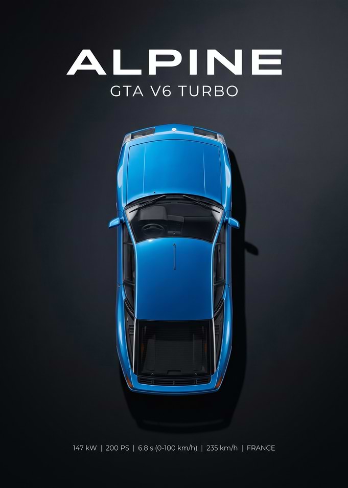 Alpine GTA V6 Turbo Top View
