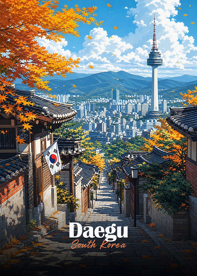 Daegu, South Korea Autumn Scene